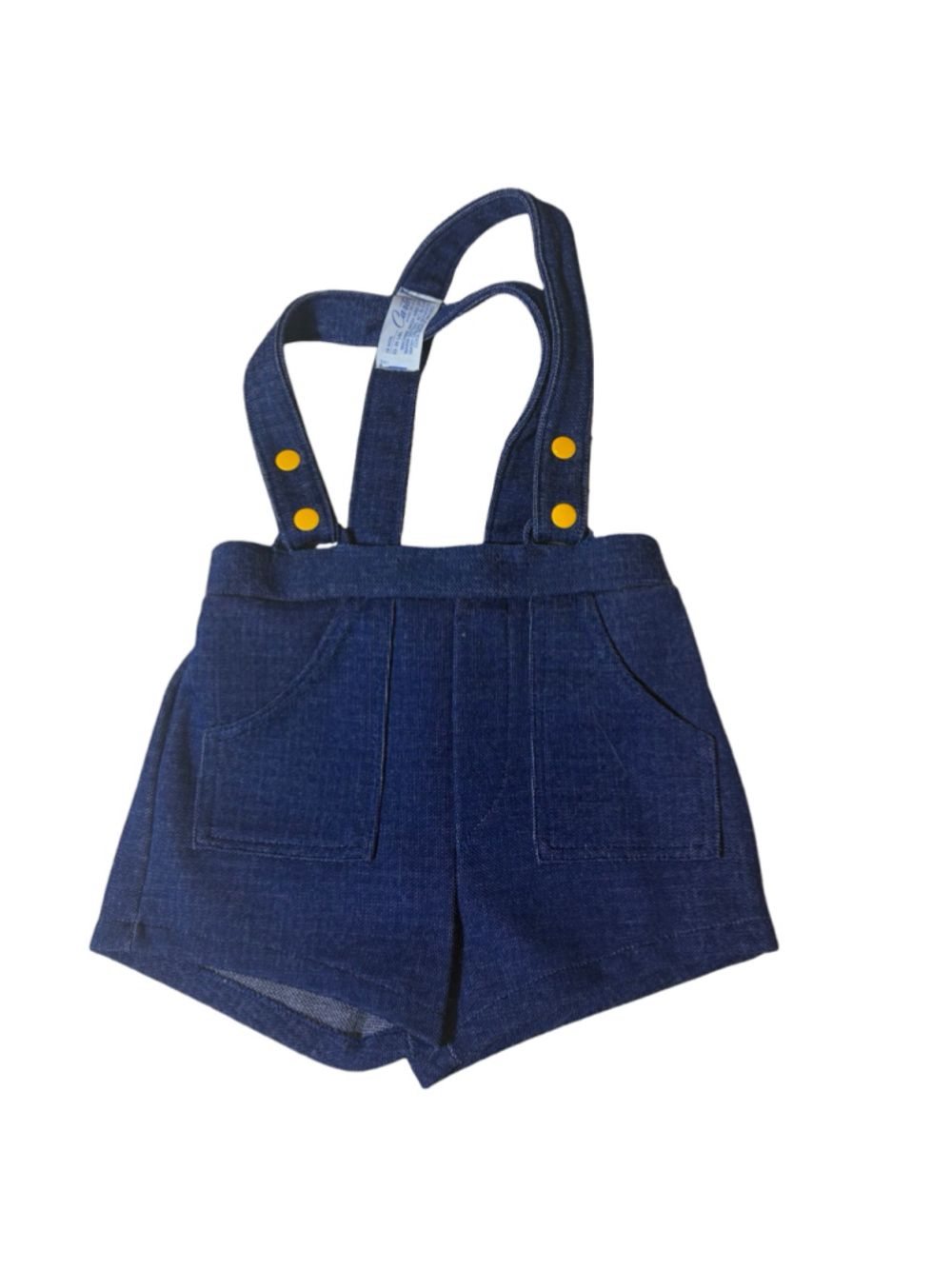 Vintage Carter’s 18M Denim Suspender Jumper Dress Made USA 70s 80s Baby